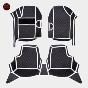 کفی چرم 6 بعدی پژو 206 نصب شده در کابین خودرو